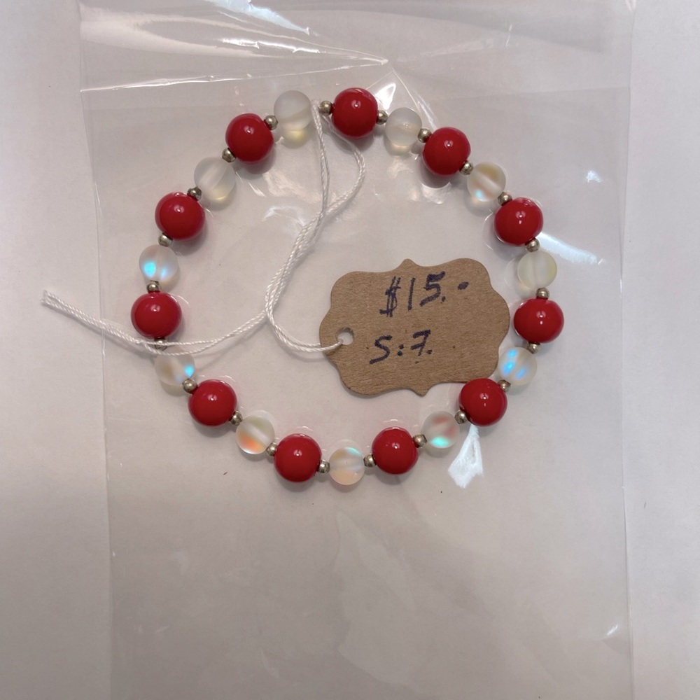 Hand crafted beaded bracelet.